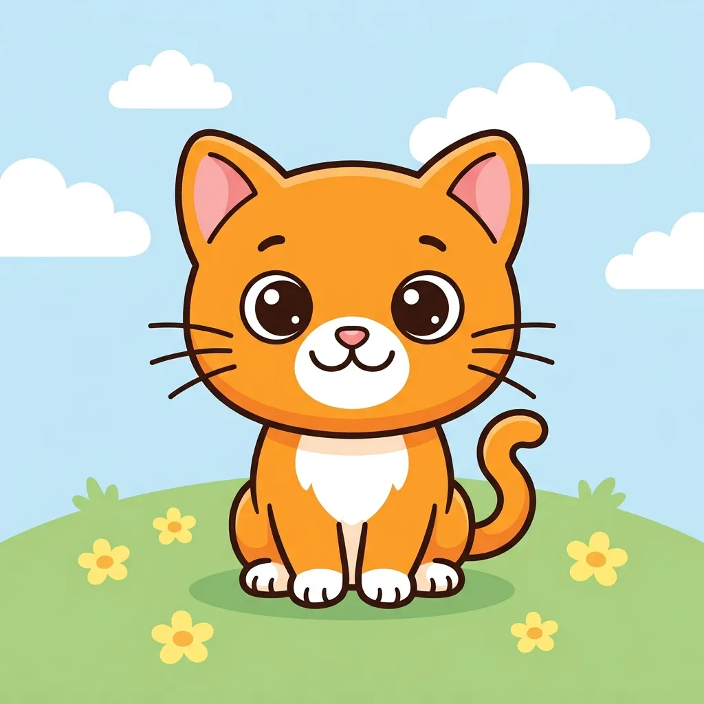 Minh hoạ chữ 猫 (con mèo)